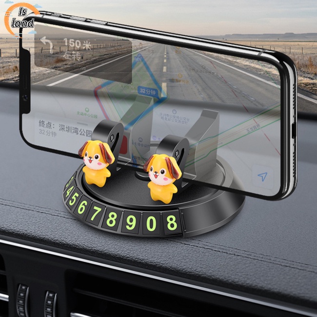 Giá Đỡ Biển Số Xe Hơi Tự Dính Xoay 360 Độ In Họa Tiết Hoạt Hình Dễ Thương