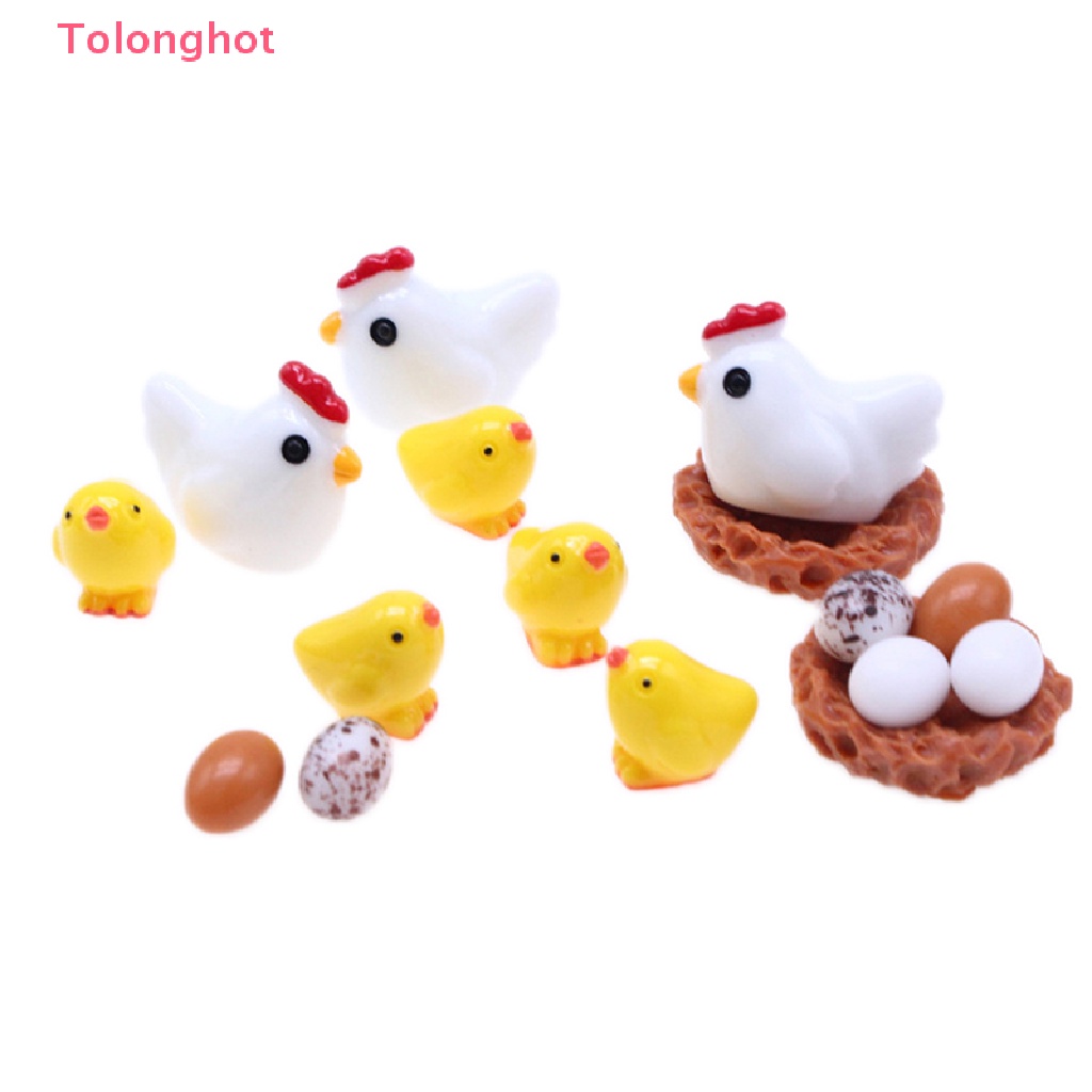 1 Bộ Mô Hình Tổ Gà Trứng Gà Phục Sinh Mini Tỉ Lệ 1: 12 Trang Trí Tiểu Cảnh