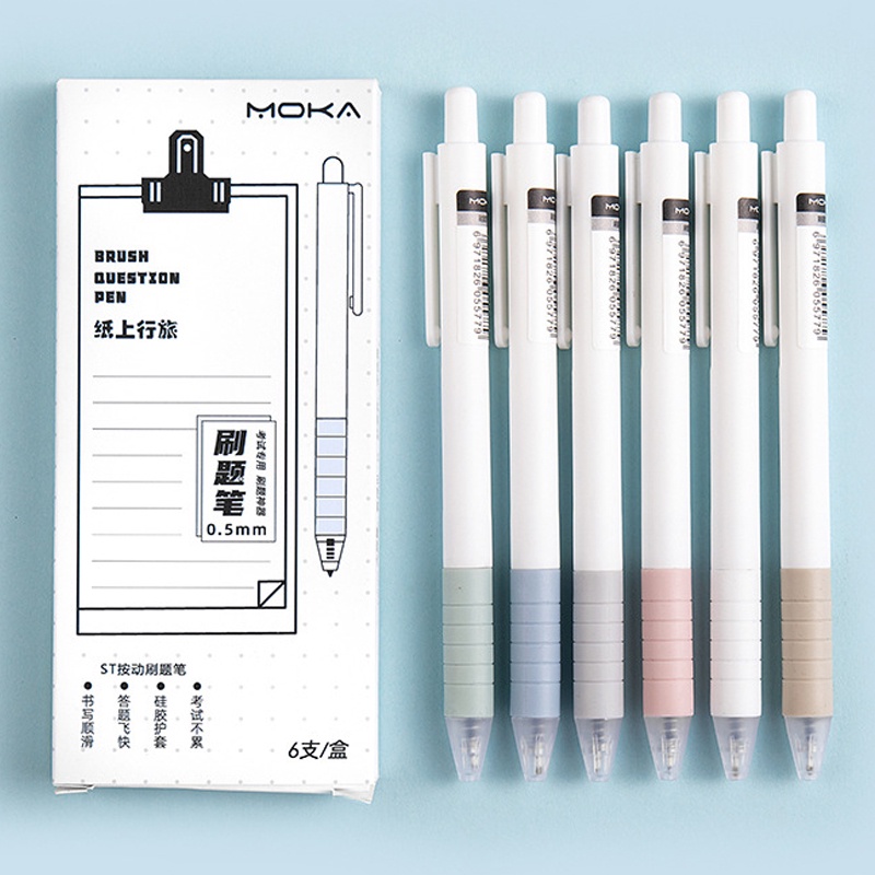 Set 6 Bút Mực Gel Ngòi 0.5mm Hình Động Vật Dễ Thương