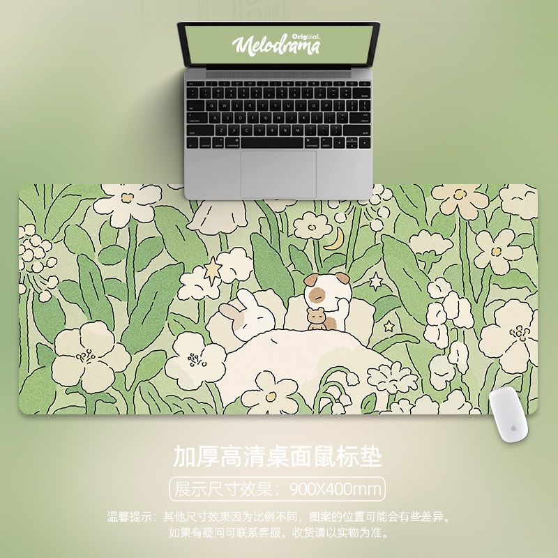 Tấm Lót Chuột Và Bàn Phím Máy Tính 900 * 400 * 2MM Họa Tiết Hoạt Hình Chống Trượt Tiện Dụng