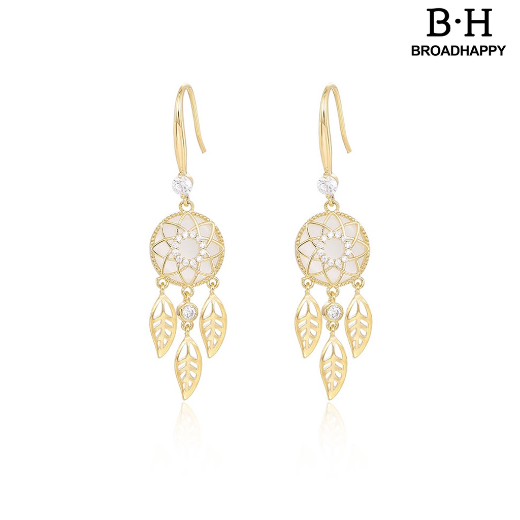 1 Cặp Bông Tai bh.f / 1 Cặp Hình Dreamcatcher Đính Đá Thời Trang