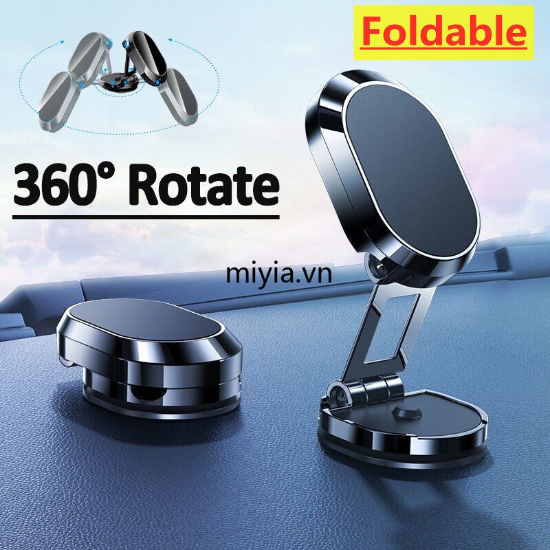SAMSUNG XIAOMI Giá Đỡ Điện Thoại Từ Tính Xoay 360 Độ Trên Xe Hơi