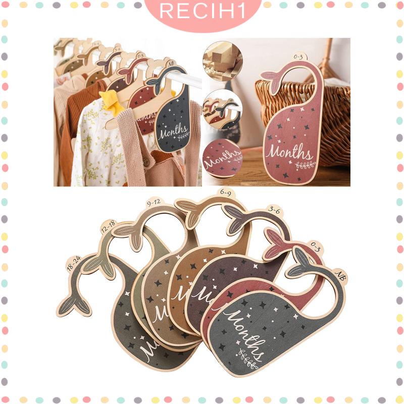 Bộ 7 Móc Treo Quần Áo / Đồ Dùng Em Bé Sơ Sinh Nhiều Kích Cỡ Tiện Dụng