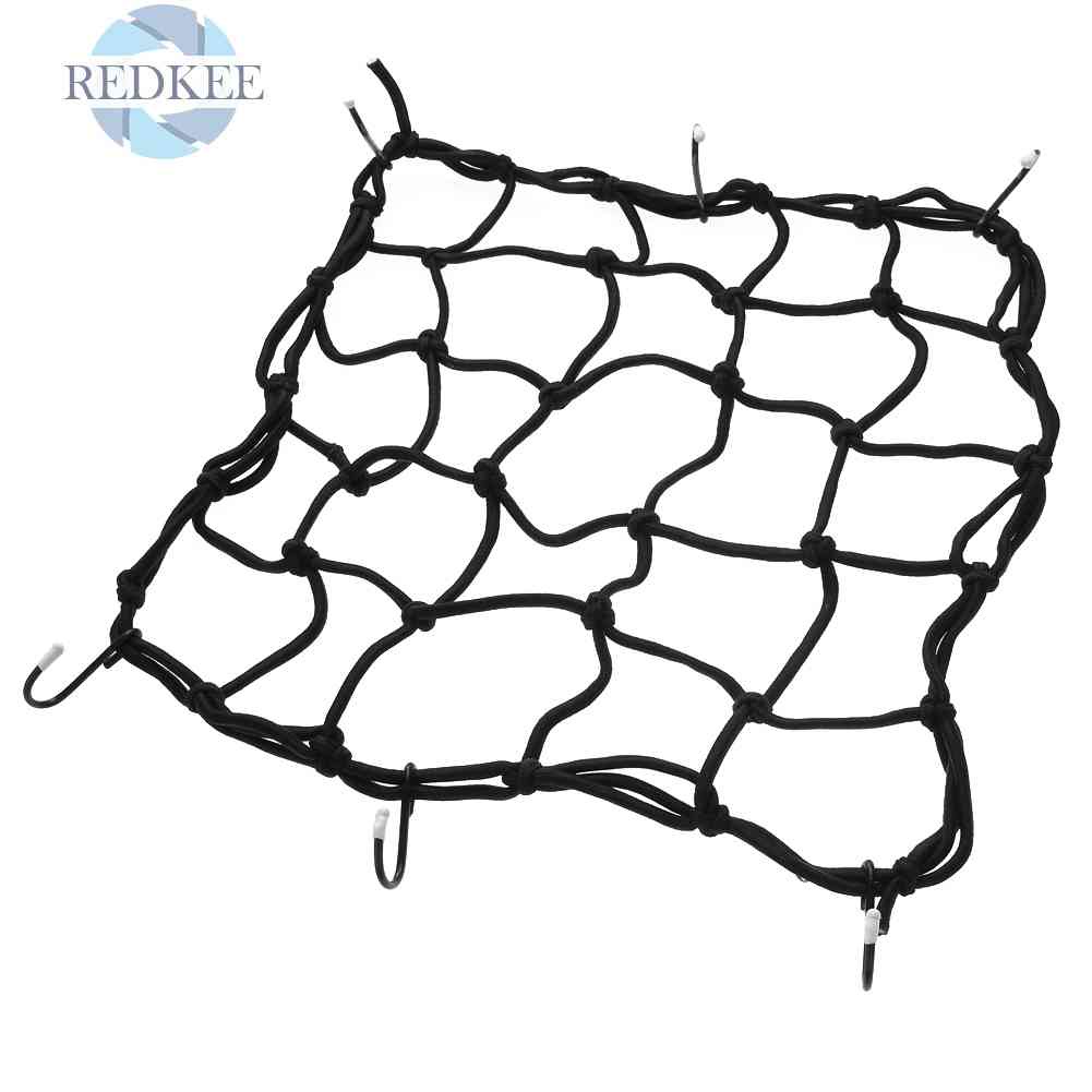 Lưới Giữ Hành Lý Co Giãn 28cm * 28cm Có Móc Gắn Xe Đạp / Xe Máy