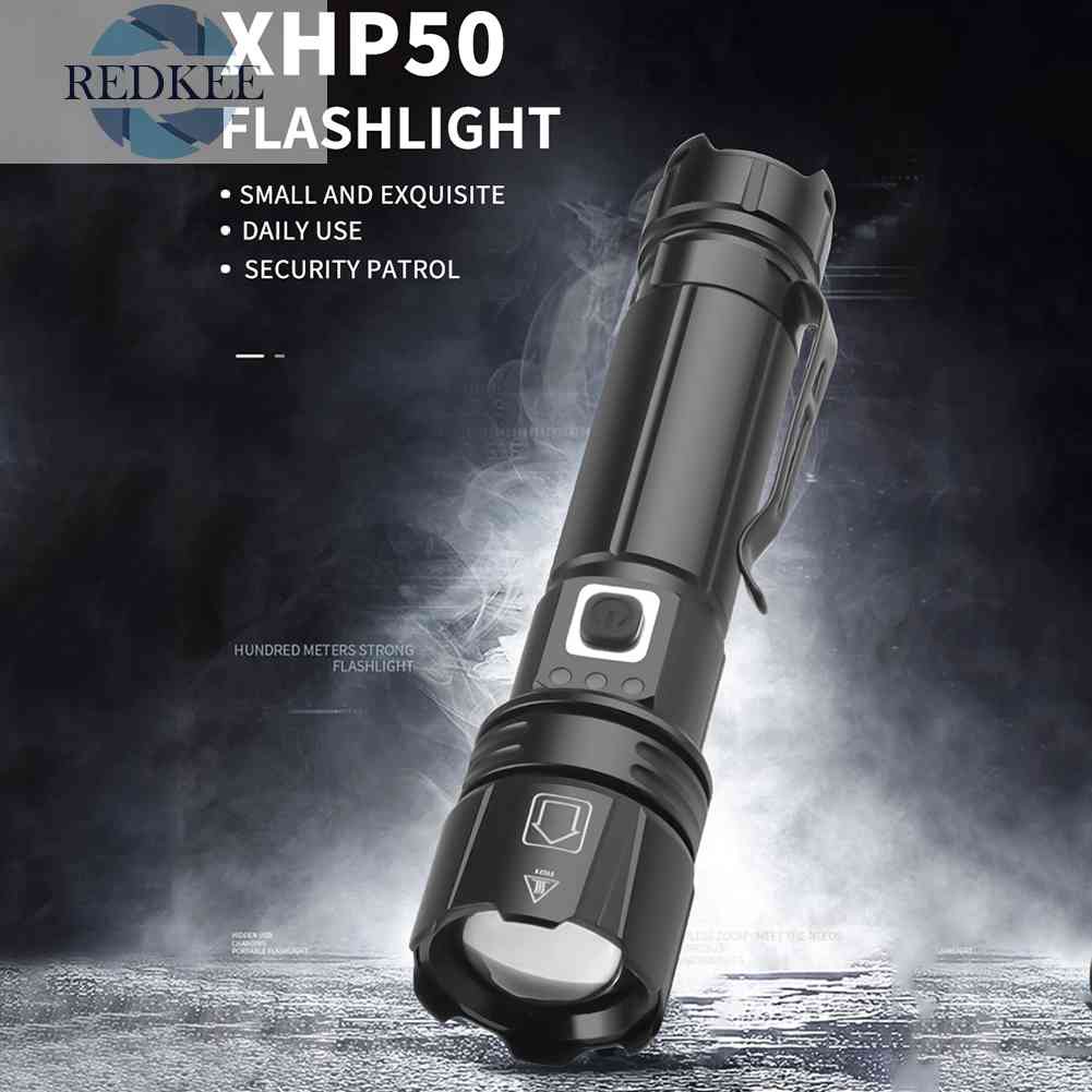 Đèn Pin XHP50 LED 600 Lumens Chất Liệu Hợp Kim Nhôm