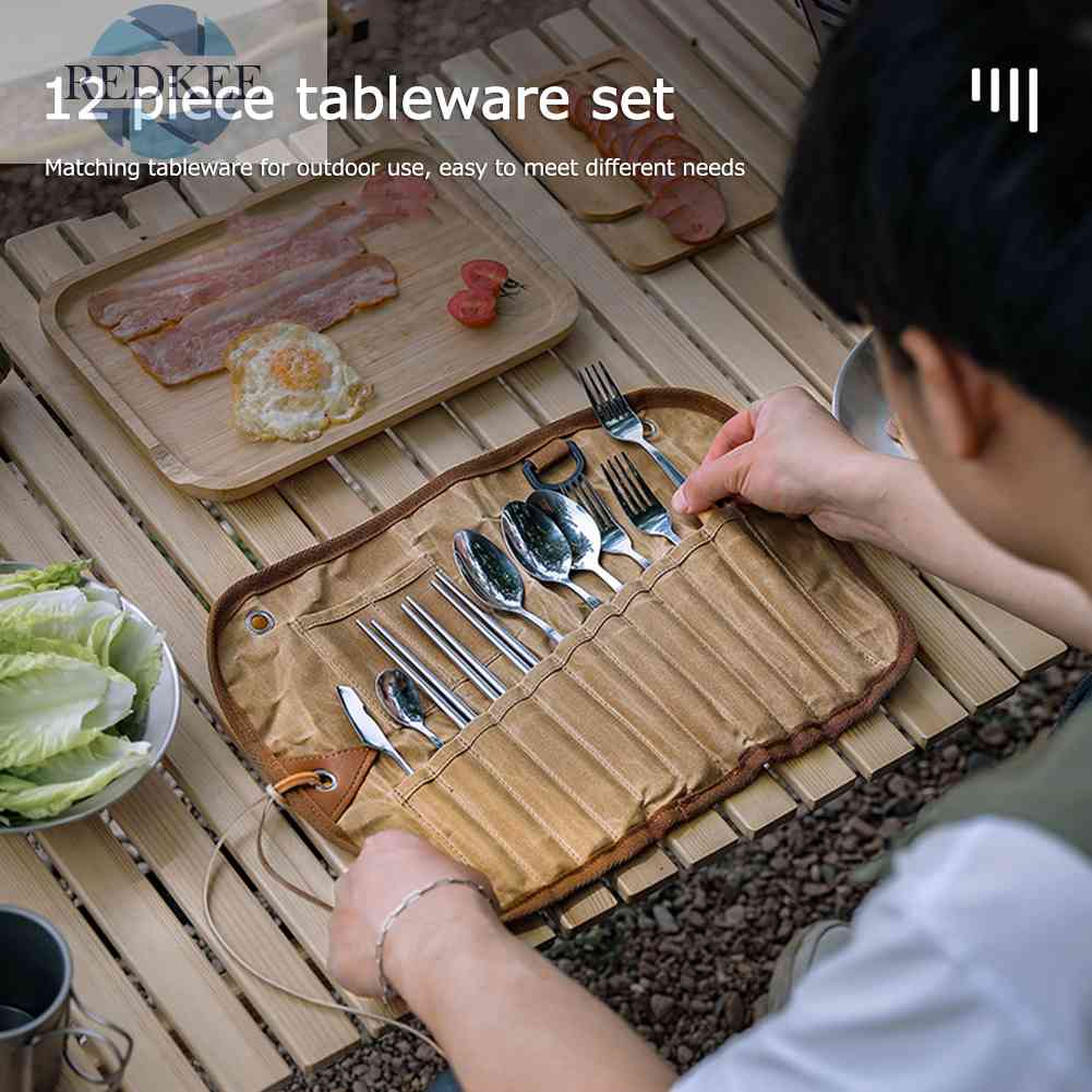 Bộ 12 Dụng Cụ Nấu Ăn Bằng Thép Không Gỉ Kèm Giá Đỡ Cuộn Tròn Tiện