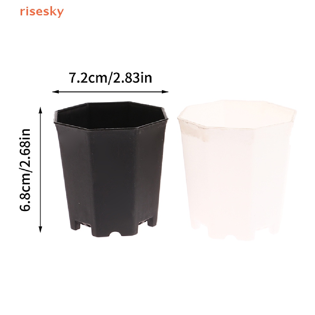 Set 10 Chậu Trồng Cây Hình Vuông Mini Trang Trí Sân Vườn