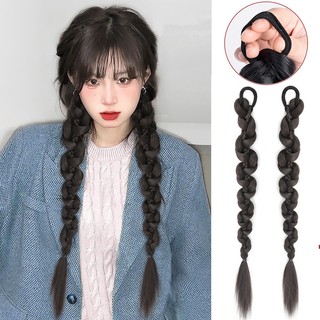 Bím tóc giả thắt bím đuôi ngựa dài 50cm