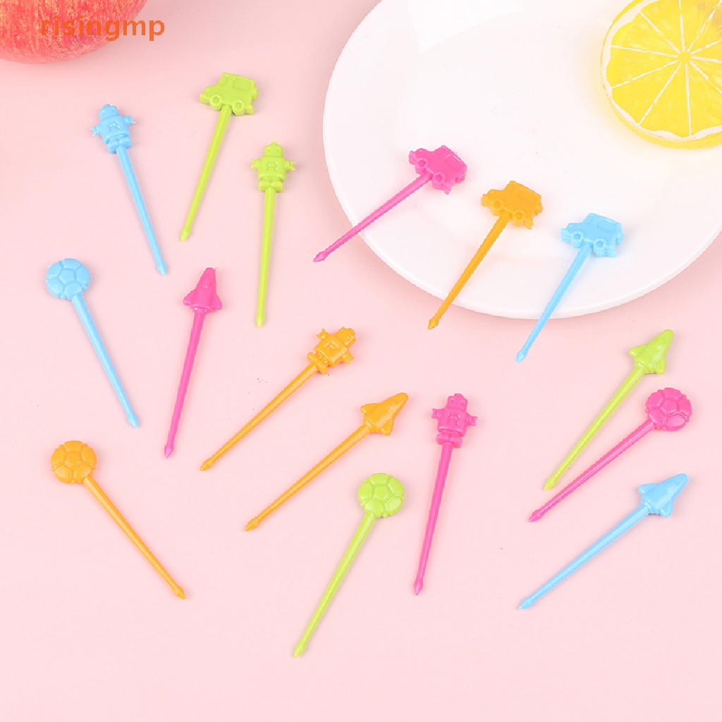 Bộ 12 Nĩa Ăn Trái Cây / Tráng Miệng Hình Robot / Xe Hơi / Máy Bay Hoạt Hình