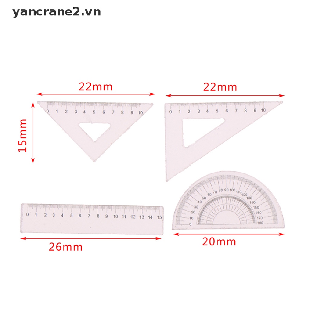Bộ 4 Thước Đo Tỉ Lệ 1: 12 Đồ Chơi Cho Nhà Búp Bê