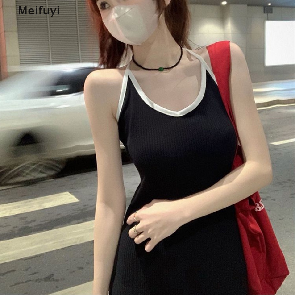 Đầm Hai Dây Cổ Chữ V Hở Lưng Dáng Ôm Thời Trang Mùa Hè 2023 Dành Cho Bạn Nữ