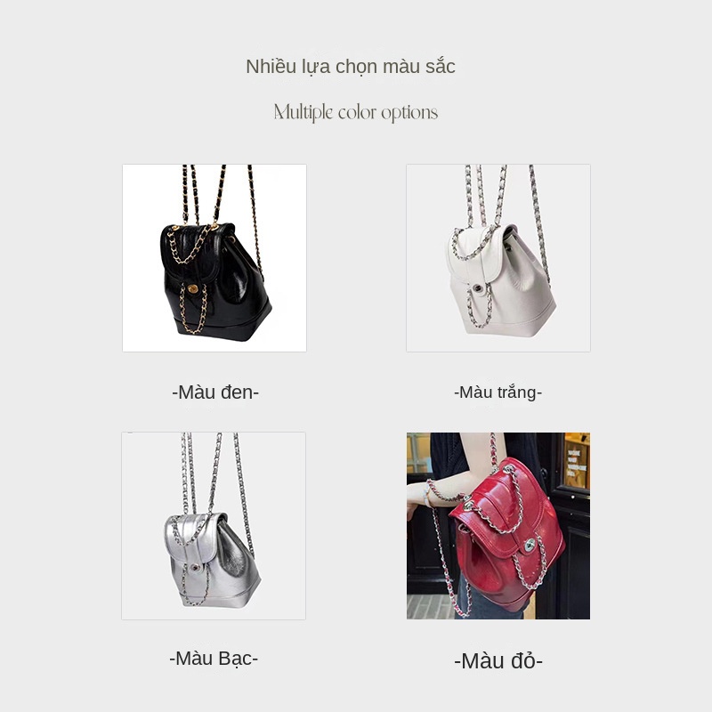 Ba Lô Mini Phối Dây Xích ,Thời Trang Hàn Quốc Phong Cách Thời Trang Mới 2023 Cho Nữ TTF805