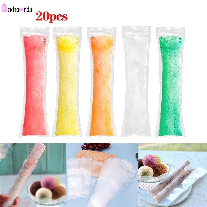 Bộ 20 Túi Zip Trong Suốt Dùng Một Lần Đựng Kem / Sữa Chua / Kẹo Tiện Dụng