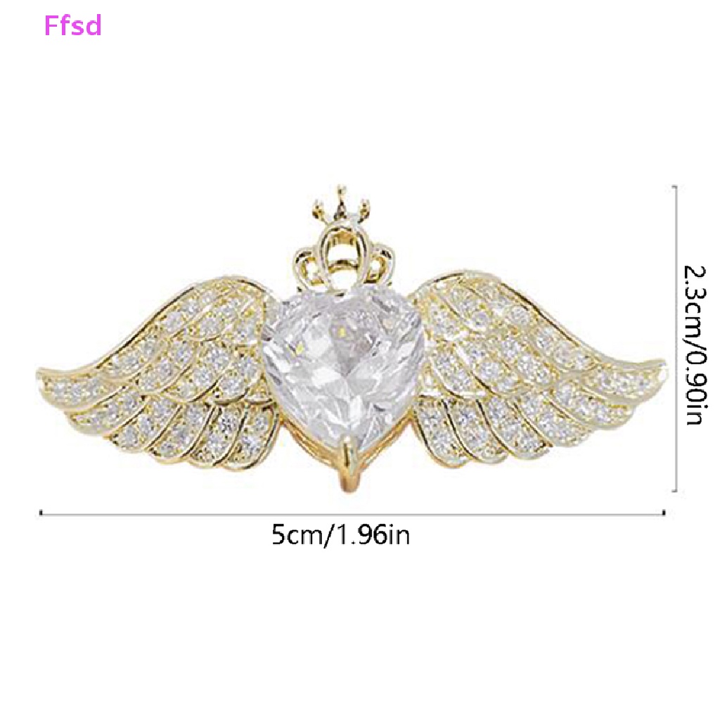 {Ffsd} Ghim Cài Áo Pha Lê Hình Cánh Thiên Thần Nhỏ Tươi Mới Phù Hợp Với Tất Cả Các Trâm Cài Áo Khoác Túi Xách Phụ Kiện
