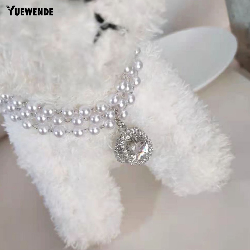 Ye.b Vòng Cổ Màu Bạc Lấp Lánh Dễ Phối Đồ Mặc Hàng Ngày Cho Chó Mèo