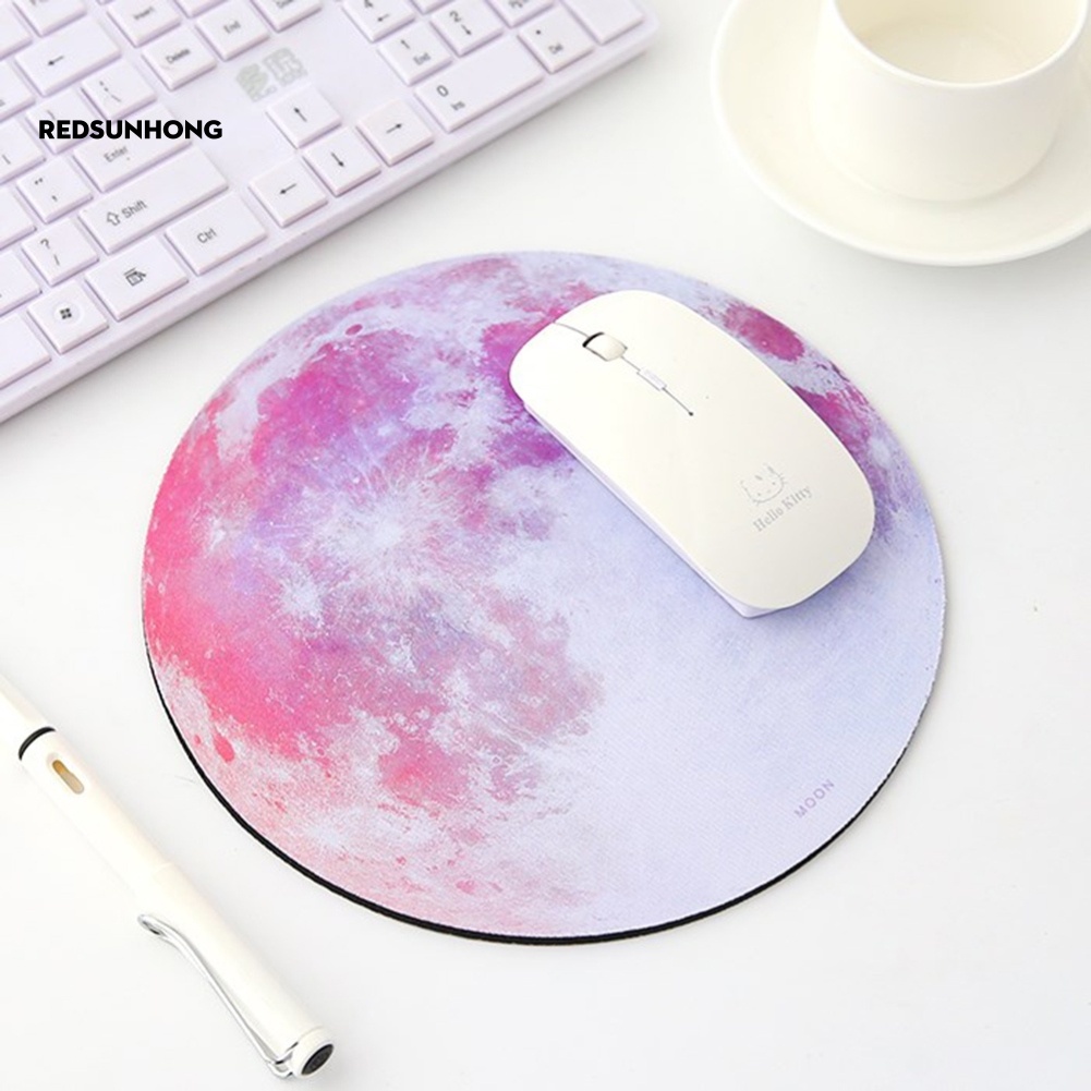 Thảm Lót Chuột RH.B Hình Tròn Họa Tiết Trái Đất / Mặt Trăng / Sao Hỏa