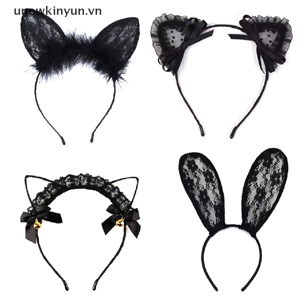 Băng Đô Tai Thỏ Phối Ren Gợi Cảm Dành Cho Nữ