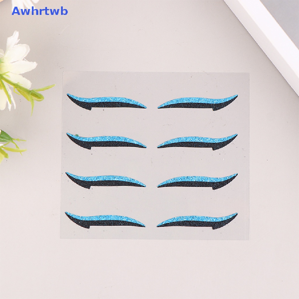 Set 4 Cặp Lông Mi Giả 3D Tự Dính Kim Tuyến Kèm Bút Kẻ Mắt Mới