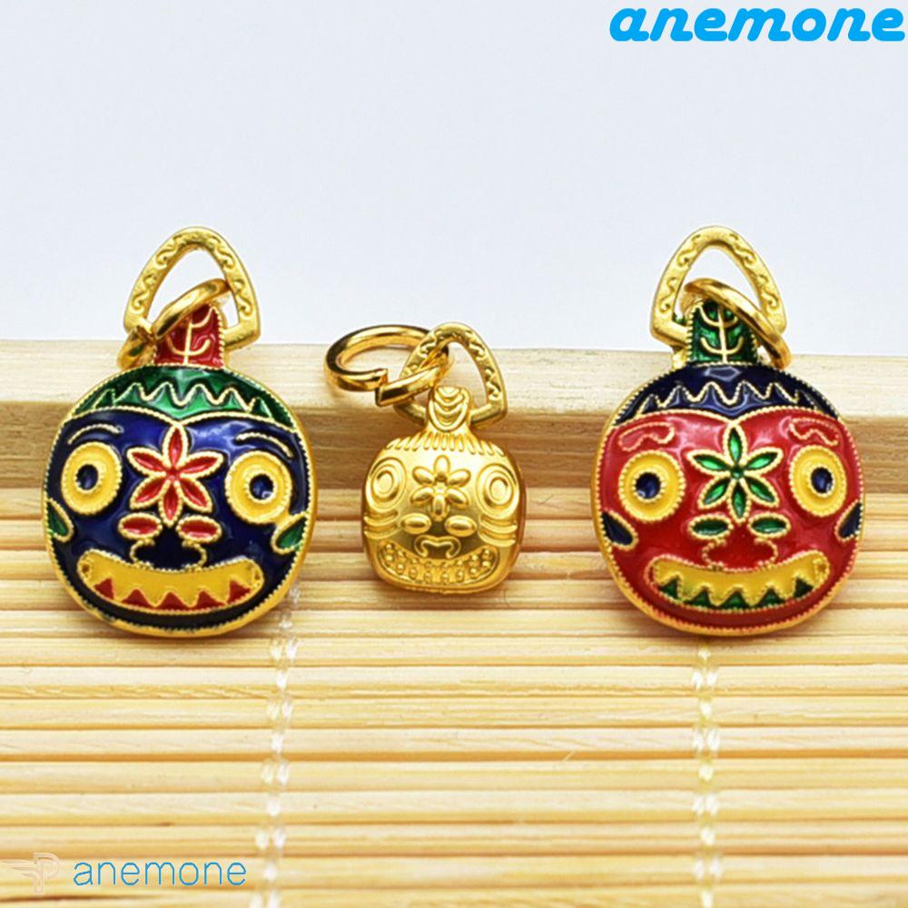 Vòng Tay Mặt Hình Quái Vật Nhạy Nuốt Cát Sáng Tạo Cho Nữ|Phụ Kiện Làm Vòng cổ Tráng Men Màu Xanh Dương Độc Đáo DIY