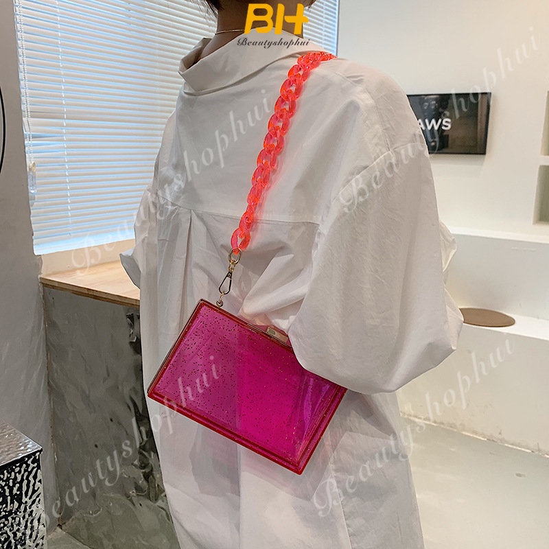 Túi Xách Cầm Tay Chất Liệu Acrylic Trong Suốt Thời Trang 2023 Cao Cấp Cho Nữ