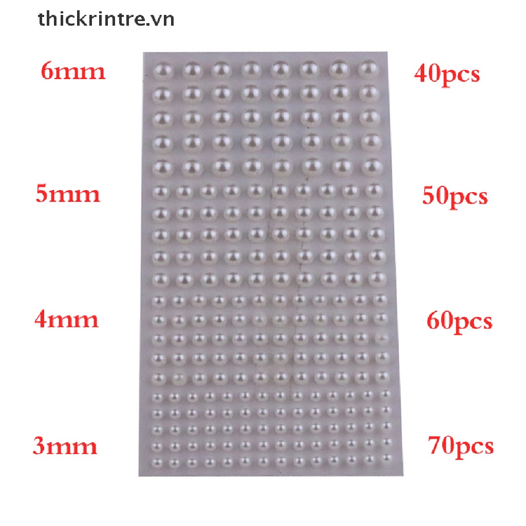 Miếng Dán Ngọc Trai Tự Dính Dùng Trang Trí Tóc Tiện Dụng