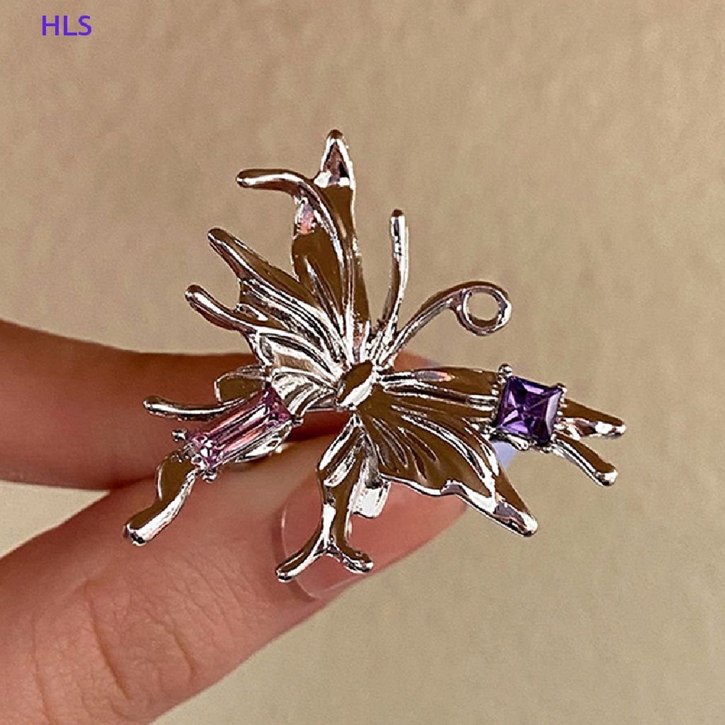 Nhẫn Hình Bướm Bằng Kim Loại Phong Cách Punk Cổ Điển Y2K Dành Cho Nữ