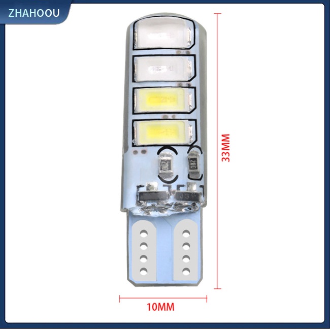 ☃Phụ Kiện Trang Trí Nhà Cửa Kiểu Dáng Dễ Thương Xinh Xắn☃ Bóng Đèn Led T10 5630 8smd Hai Màu Bằng Silicone Cho Xe Hơi