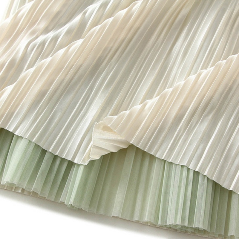 Đầm Midi Vải Tuyn 2 Lớp Màu Sắc Gradient Thời Trang Xuân Hè Cho Nữ