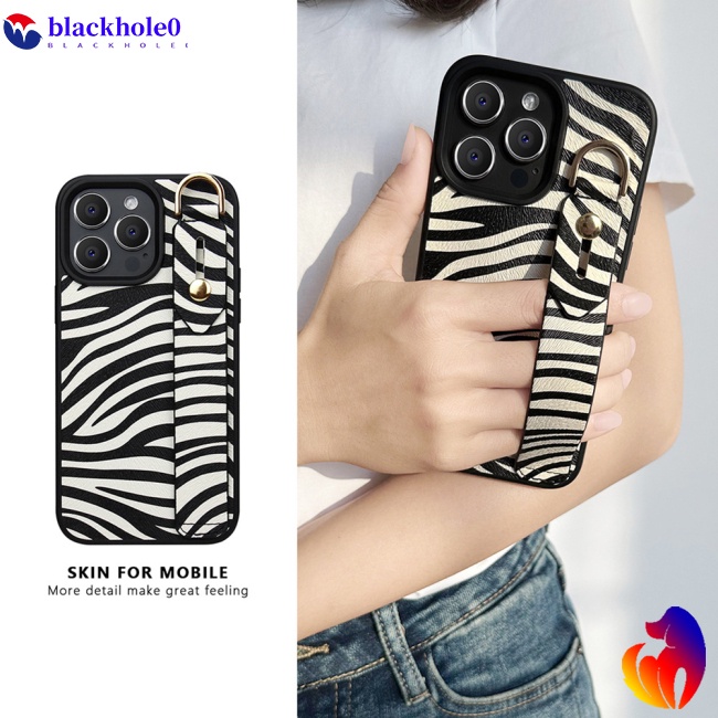 Ốp Điện Thoại Da Chống Sốc Có Quai Cầm Tay Kiêm Giá Đỡ Cho Iphone 12 13 14 Series