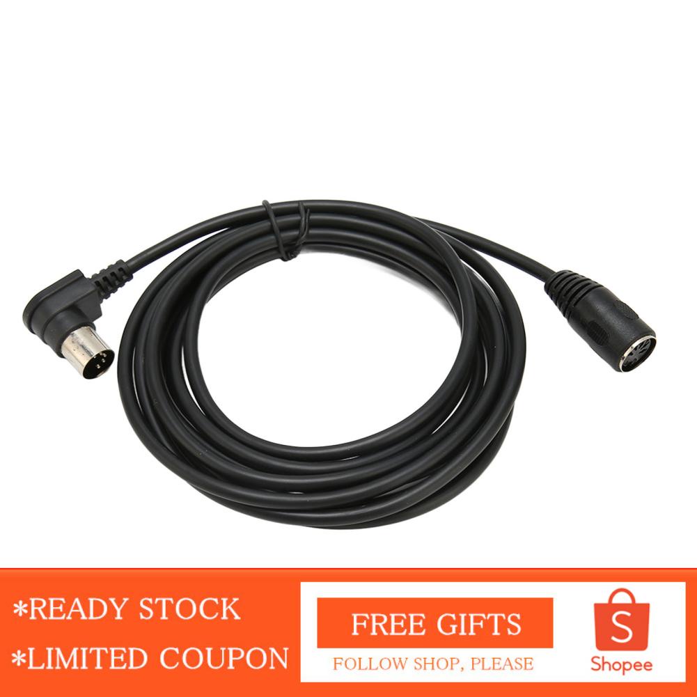 Alwaysonline 90 Degree MIDI Din Extension Cable 5 Pin DIN Male to Female Adapter for Professional Mixers  Systems Broadcast