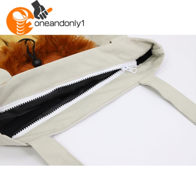 [COD] Túi Xách Du Lịch Thoáng Khí Kích Thước Nhỏ Gọn Thiết Kế Hình Sư Tử Hoạt Hình Dễ Thương Có Lỗ