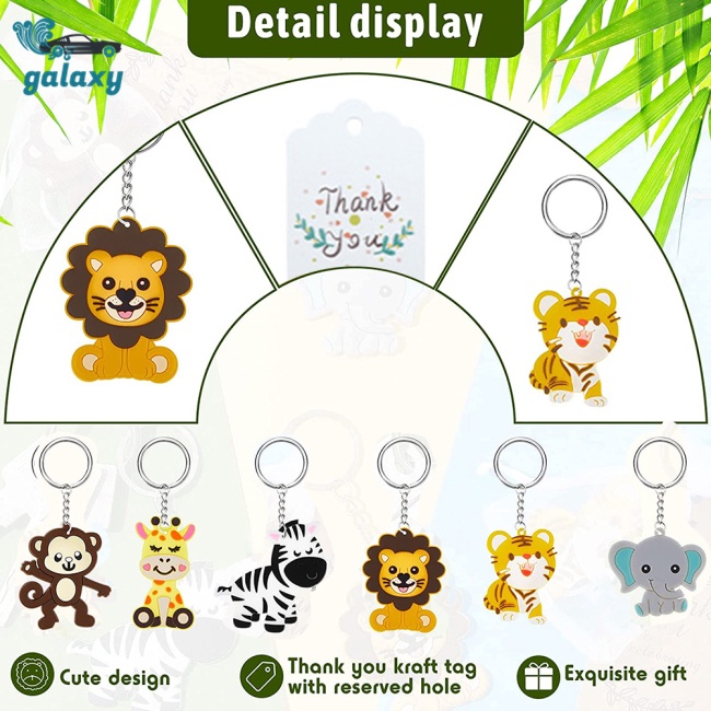 Galaxy Set 30 Móc Khóa Hình Động Vật Dễ Thương