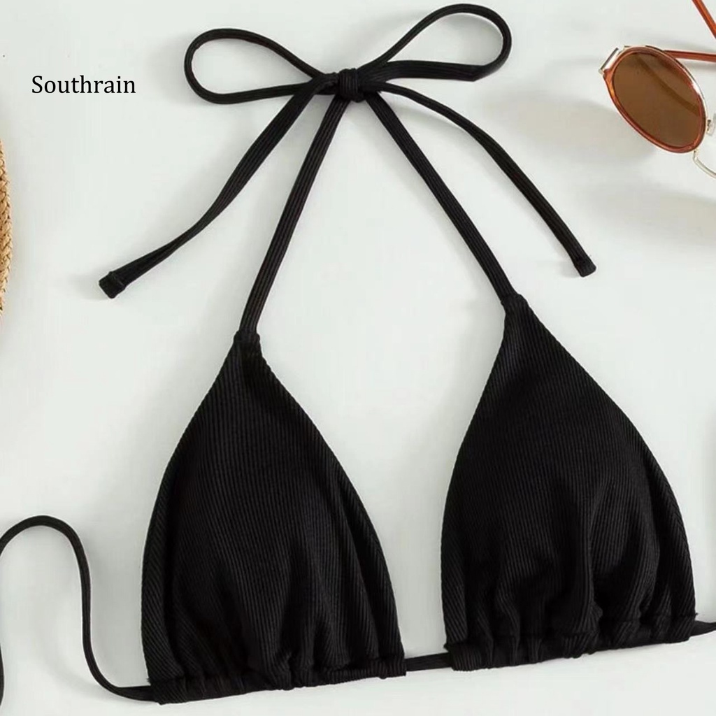 Bộ 3 Món Đồ Bơi Bikini Dạng Váy Hai Dây Nâng Ngực Màu Sắc Trơn In Họa Tiết Hình Học Tùy Chỉnh Cho Nữ