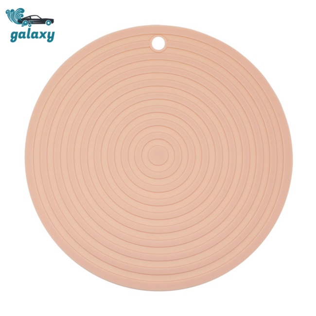 Galaxy Thảm Silicon Tròn Lót Tô Đựng Thức Ăn Chống Trượt Màu Trơn Cho Thú Cưng