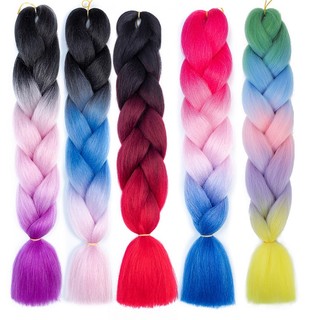 Bím Tóc Giả Ombre 5 Màu Sắc Lựa Chọn