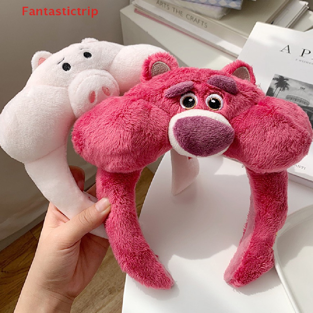 Băng Đô Cài Tóc Rửa Mặt / Trang Điểm Hình Gấu Bông Hoạt Hình Dễ Thương