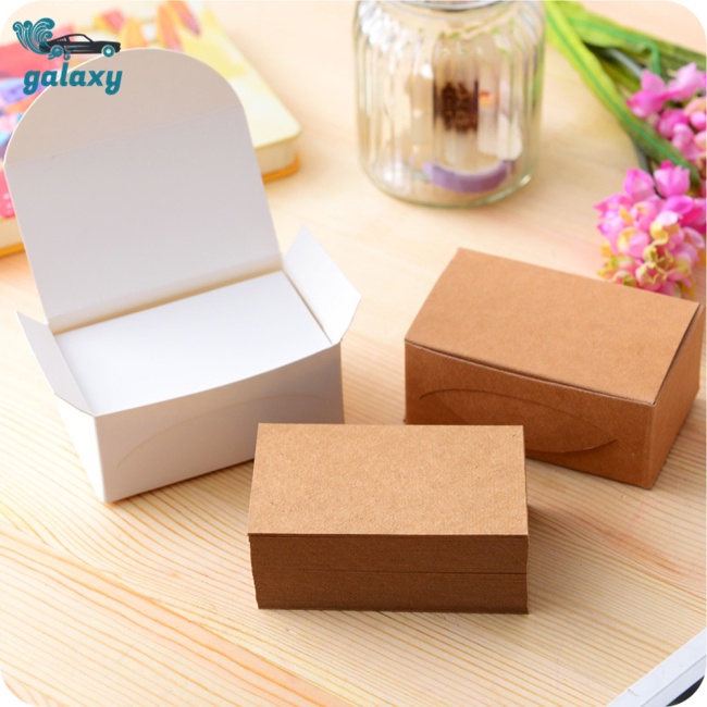 Galaxy Set 100 Tấm Thẻ Giấy Kraft Trơn Hai Mặt Dùng Ghi Thông Điệp DIY