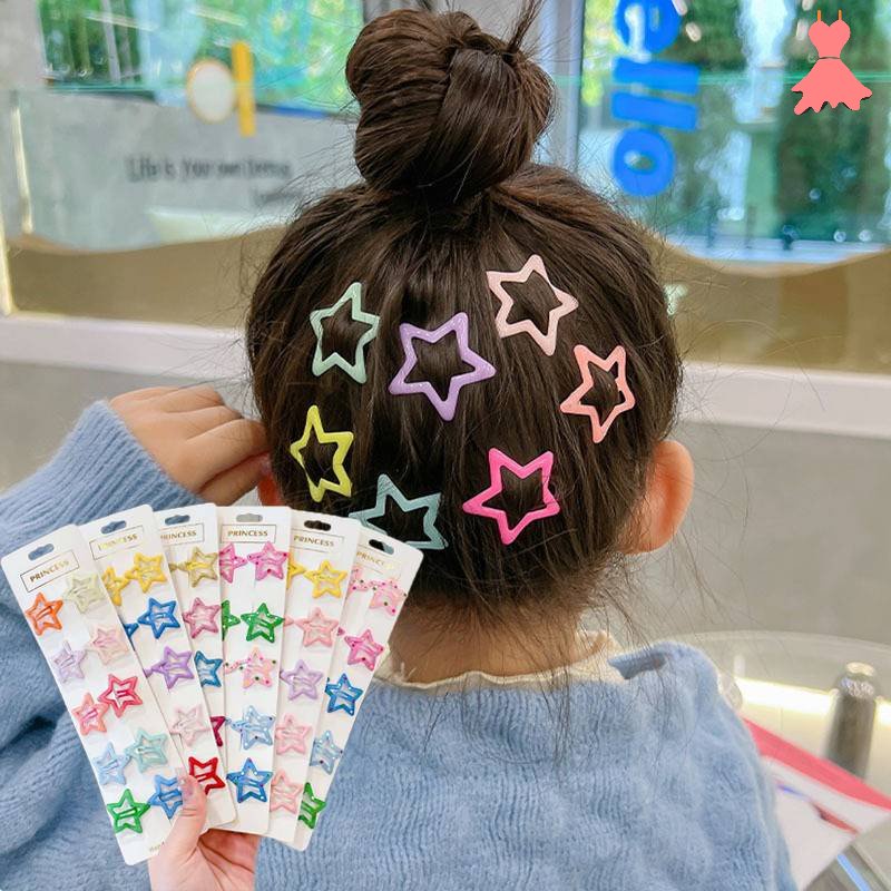 1 / 2 Kẹp Tóc Kim Loại Hình Ngôi Sao Năm Cánh / Y2K