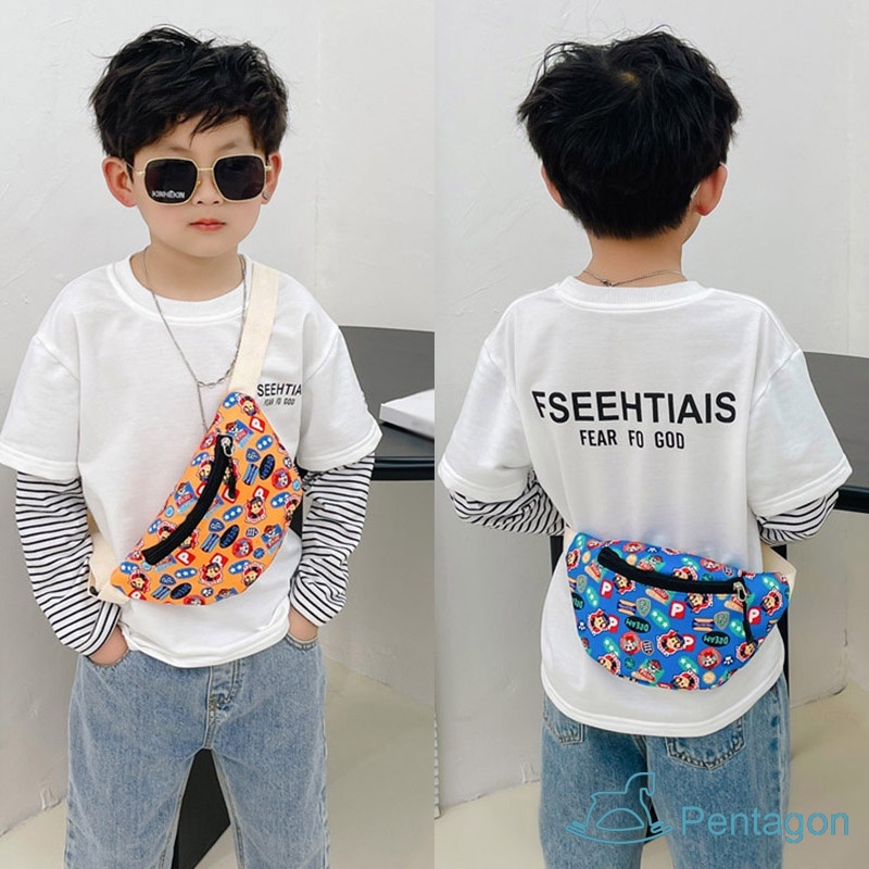 Túi Đeo Chéo In Họa Tiết Hoạt Hình Siêu Nhẹ Phong Cách Hàn Quốc Cho Bé