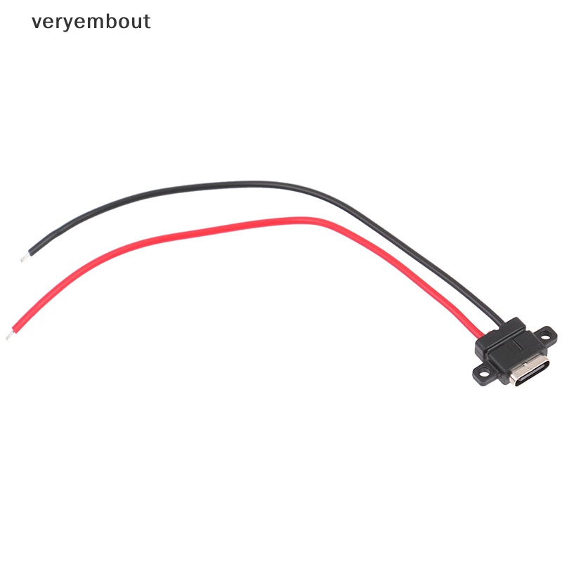 Cổng USB Type C 2Pin Chống Thấm Nước Có Lỗ Sạc Nhanh Giao Diện USB Kèm Cáp H11.5mm n