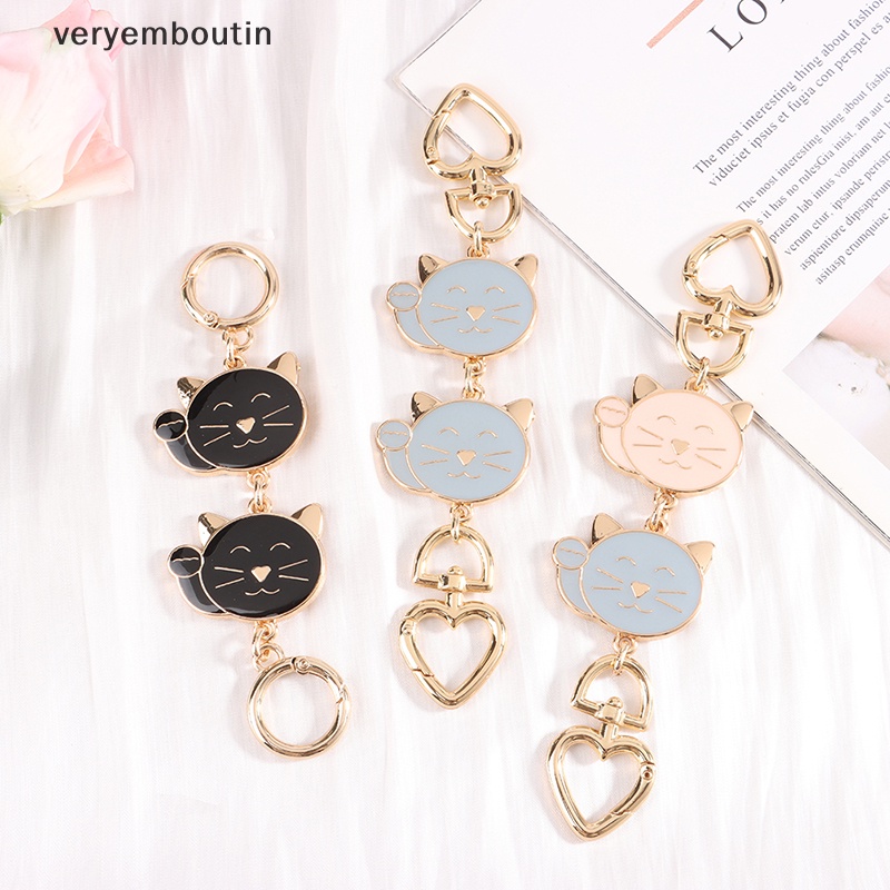 Dây Xích Nối Dài Túi Xách Tráng Men Hình Mèo Dễ Thương