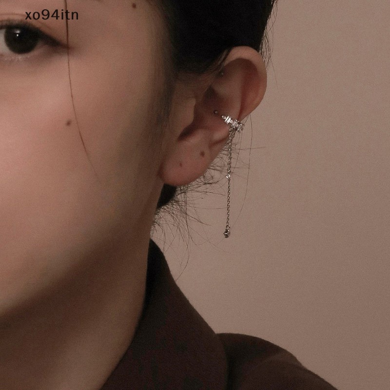 1 Khuyên Kẹp Vành Tai Hình Bông Hoa Đính Đá Thời Trang