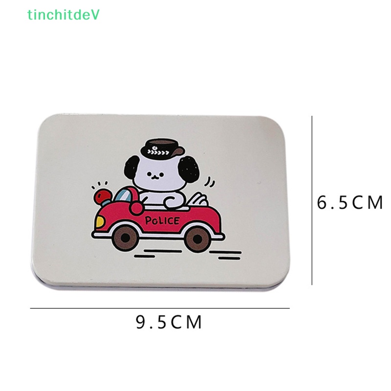 Hộp Thiếc Mini Hình Chữ Nhật Đựng Đồ Trang Sức / Kẹp Tóc / Trang Trí Tóc Họa Tiết Hoạt Hình Sáng Tạo