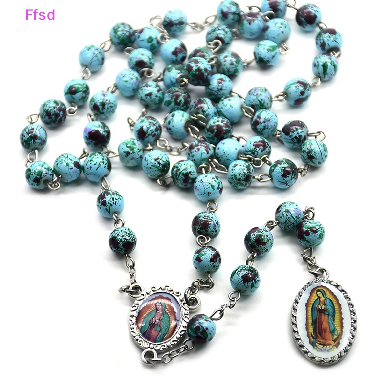 {Ffsd} Mặt Vòng cổ Thời Trang Guadalupe Virgin Rosary Công Giáo Làm Quà Tặng Bán Chạy