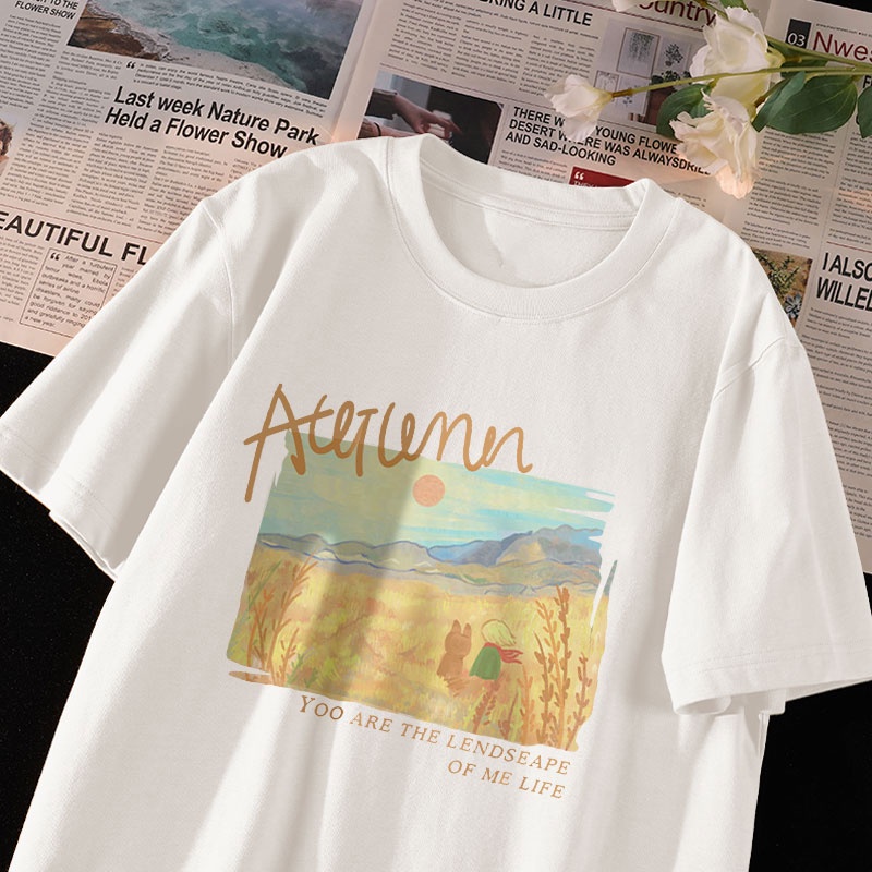 Áo Thun Unisex 100% Cotton Nguyên Chất Ngắn Tay Phong Cách Hàn Quốc Mới NRVP 2023