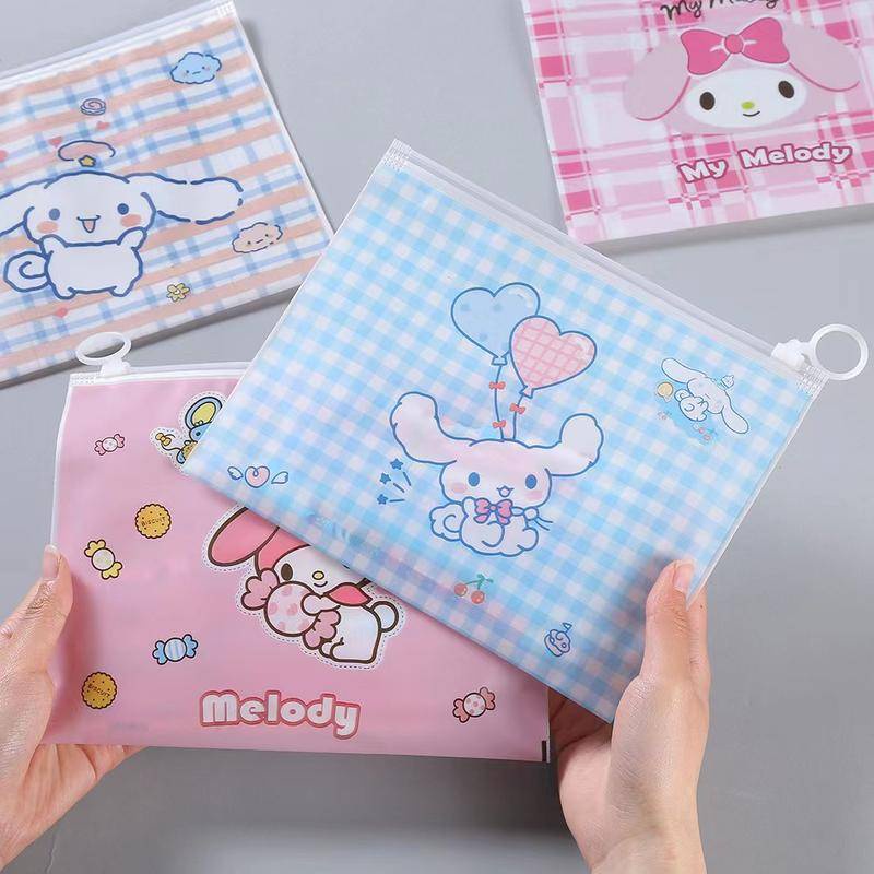 SANRIO Túi Đựng Bút Bằng PVC Trong Suốt Chống Nước Hình Cinnamoroll Dễ Thương