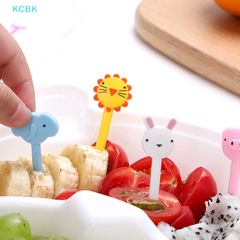 Bộ 10 Nĩa Ghim Trái Cây Hình Động Vật Xinh Xắn