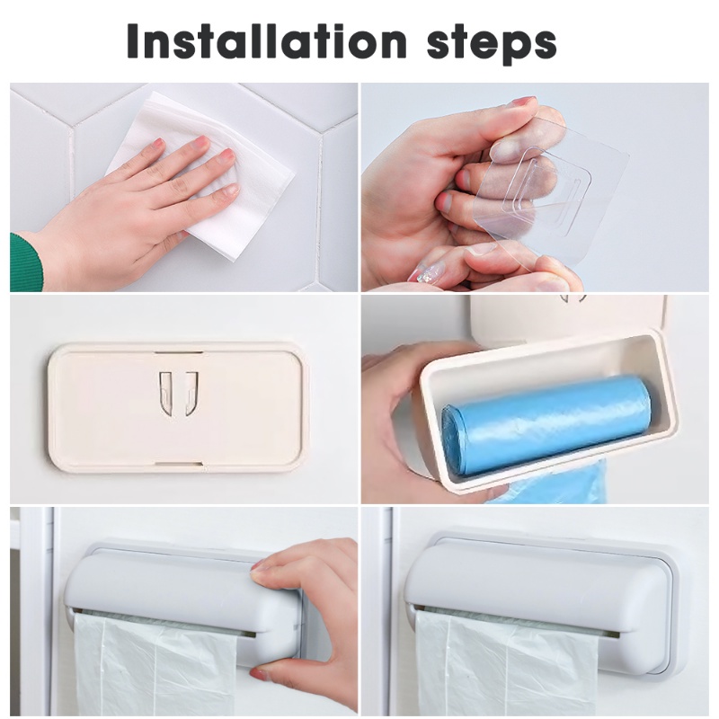 Giá Đỡ Túi Rác Tự Dính Không Cần Đục Lỗ Tiện Dụng Cho Phòng Tắm / Nhà Bếp