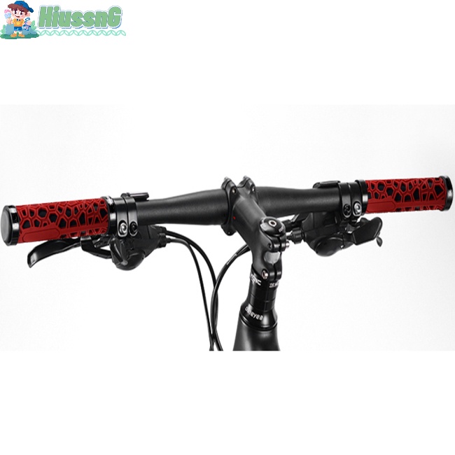 1 Cặp Vỏ Bọc Tay Lái Xe Đạp Leo Núi Bằng Cao Su Chống Sốc Thiết Kế Hai Mặt