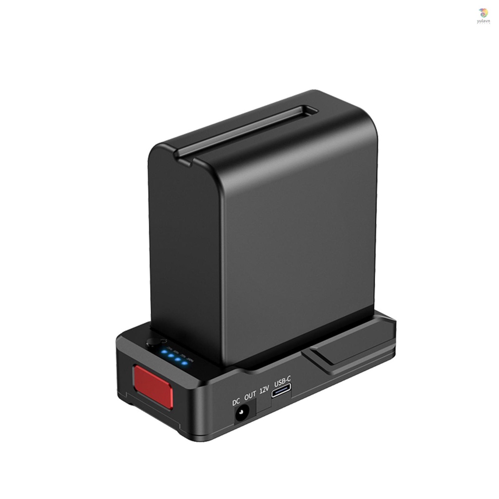 Bộ Chuyển Đổi Sạc Pin Kim Loại Cổng Type-C 12V DC7.4V 1 / 4 Inch Cho NP-F50 F750 F750S